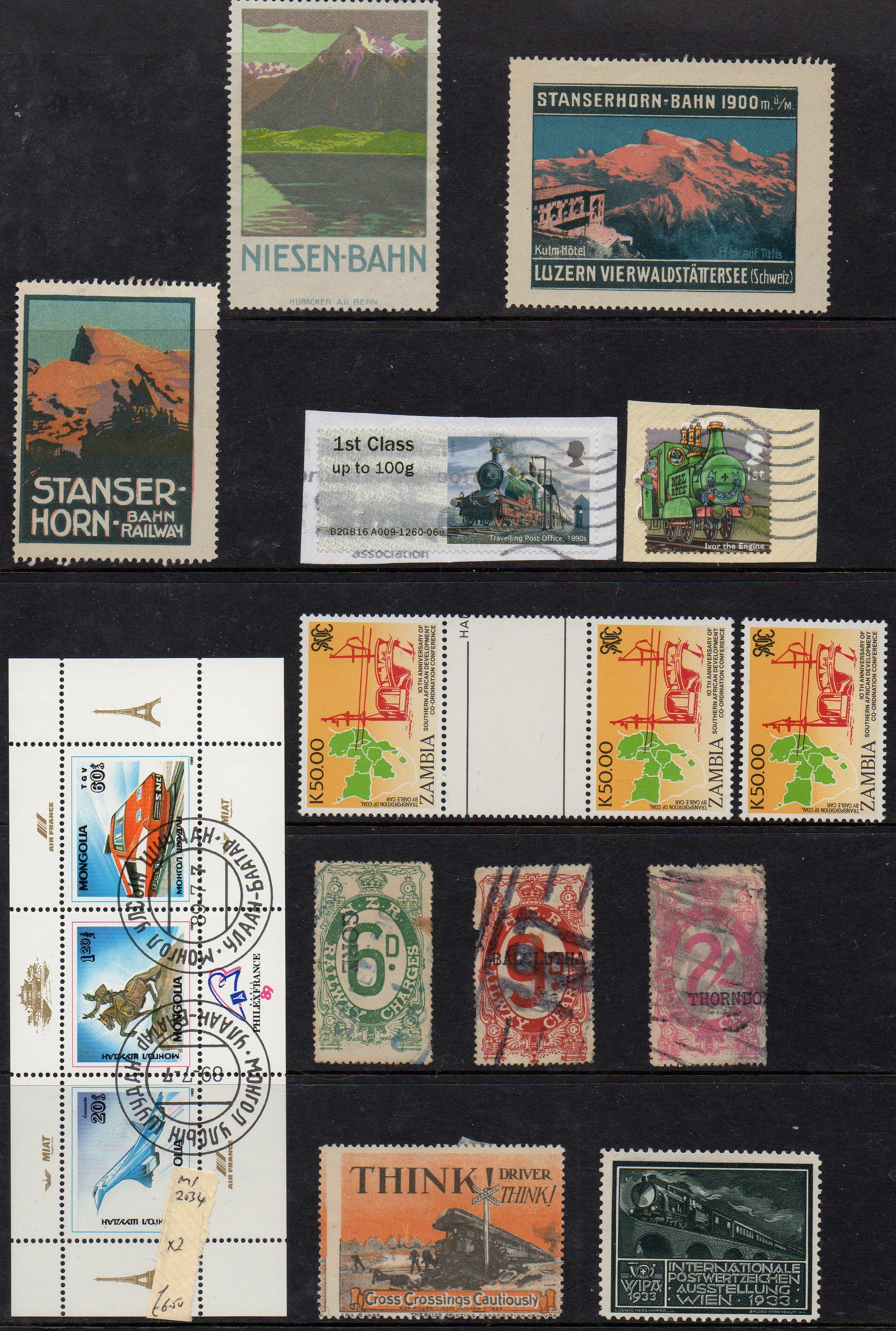 December 2020 Railway Stamps Train Stamps Sellos Ferroviarios Timbres-poste ferroviaires Briefmarken Eisenbahn