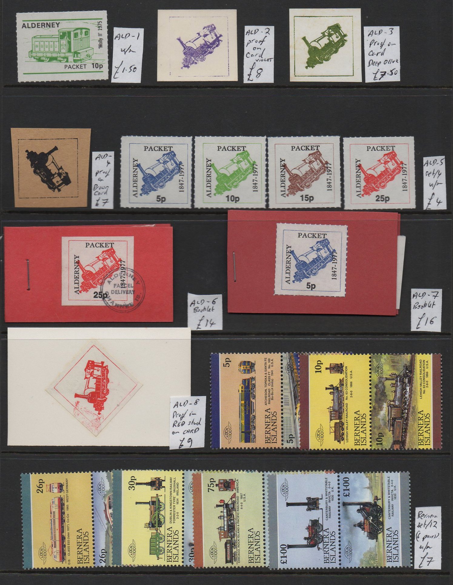 USA Poster Railway Stamps Train Stamps Sellos Ferroviarios Timbres-poste ferroviaires Briefmarken Eisenbahn