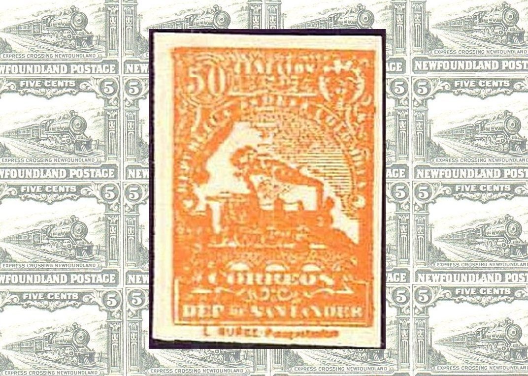 Colombia Santander & Cucuta Train Stamps