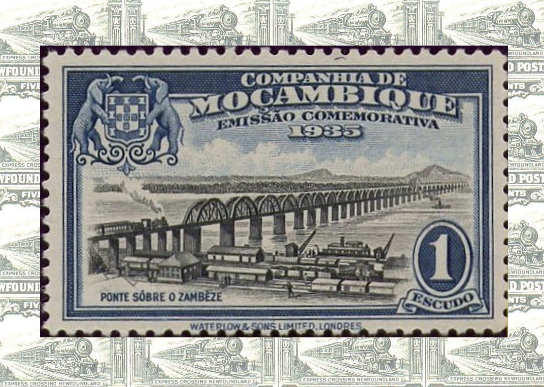 Mozambique Companny train stamps