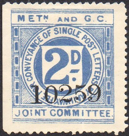 GB Train Stamps Railway Letter Stamps Metropolian Railway